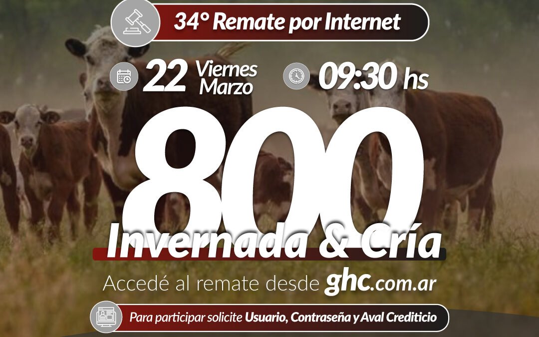 34° Remate por Internet